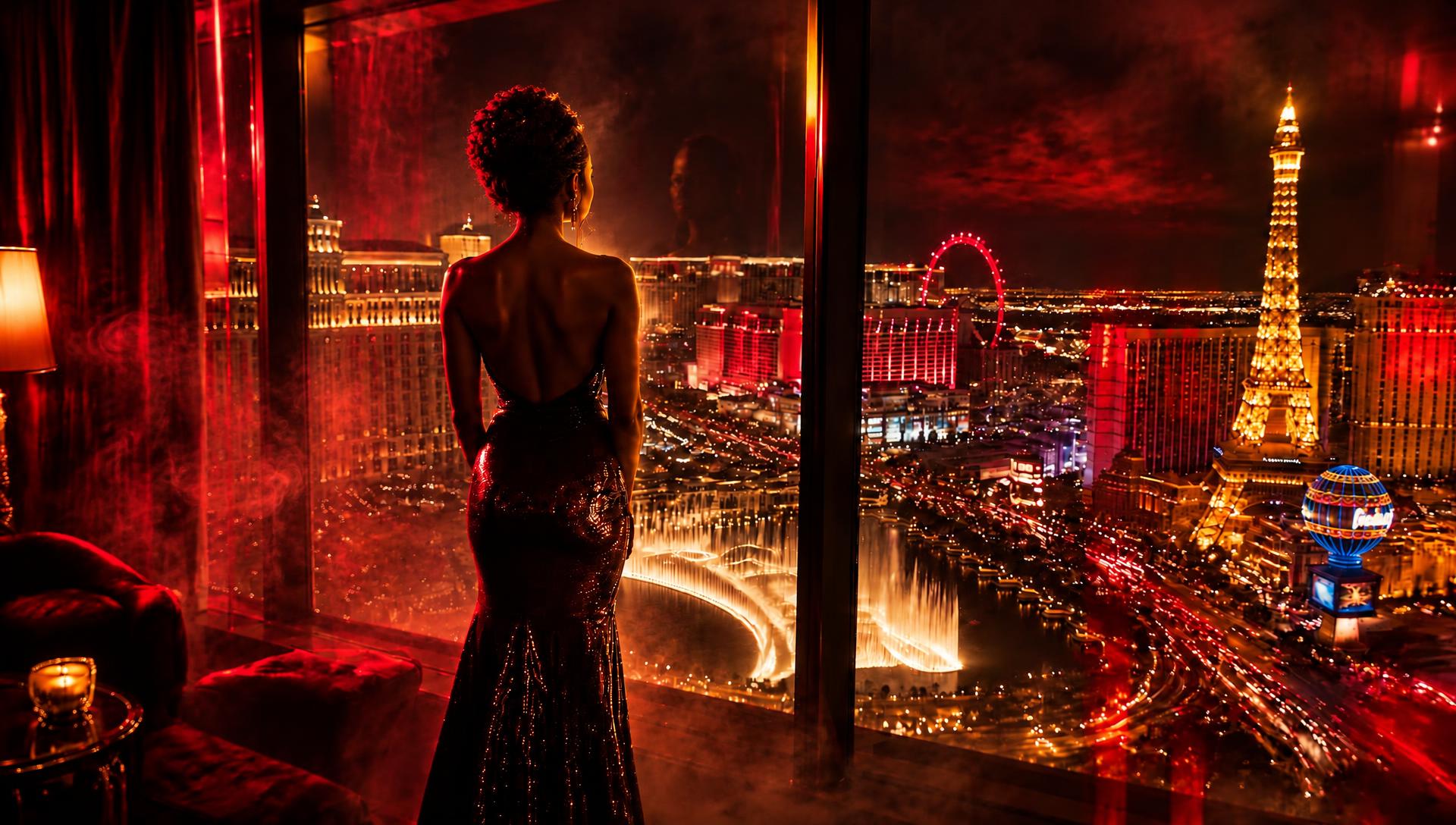 An evening overlooking the Las Vegas Strip